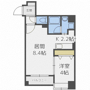 ノヴァ裏参道(1LDK/3階)の間取り写真
