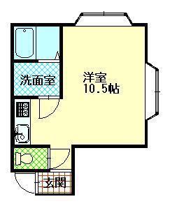 ラフォーレ横森(ワンルーム/2階)の間取り写真