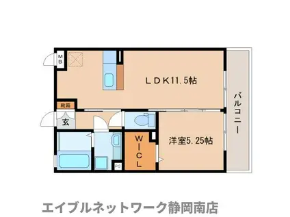 ハウオリ・ハレ(1LDK/3階)の間取り写真