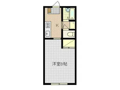 エリザホール(1K/3階)の間取り写真