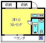 シャイン元住吉(ワンルーム/2階)の間取り写真