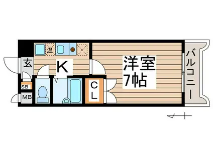 メゾンドマルキーズⅡ(1K/2階)の間取り写真