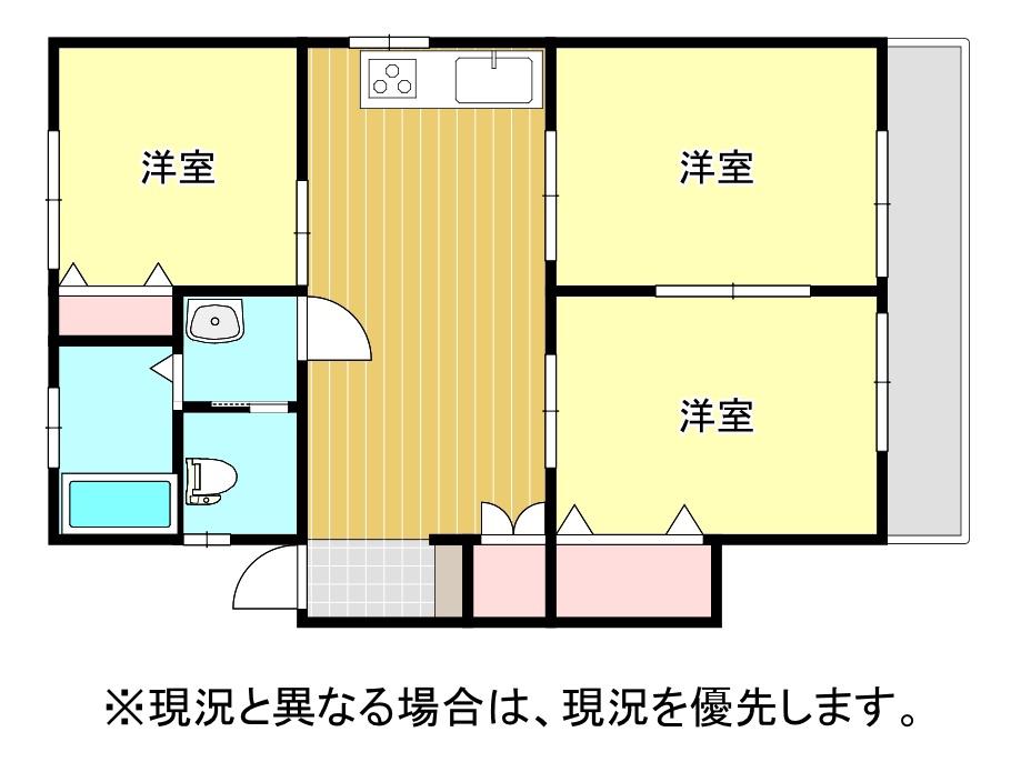 ニューコーポ板谷(3LDK/2階)の間取り写真