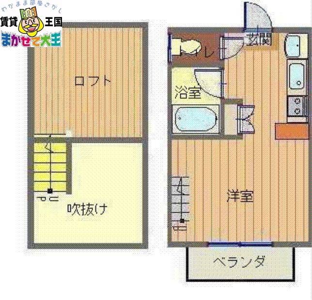 ショコラハウス(ワンルーム/2階)の間取り写真