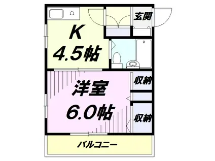 ラルーナ(1K/3階)の間取り写真
