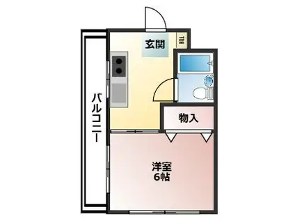 トウキ狛江ハイツ(1K/3階)の間取り写真