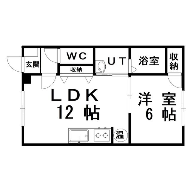 ノウブルマン(1LDK/3階)の間取り写真