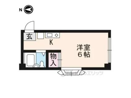 エスポワール平津(ワンルーム/3階)の間取り写真