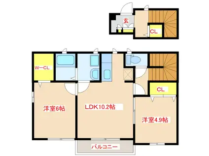 サンリット・I(2LDK/2階)の間取り写真