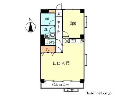 ミューゼハイム奥沢(1LDK/2階)の間取り写真