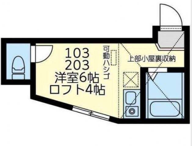 ユナイト追浜ビリーブラント(ワンルーム/1階)の間取り写真