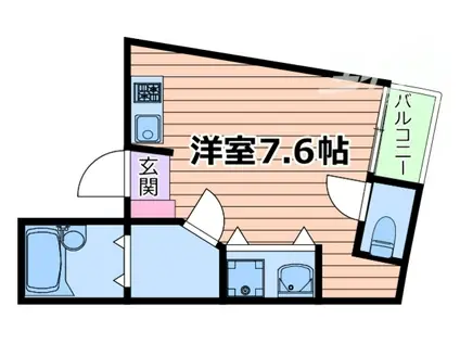 エヌエムヴァンセット(ワンルーム/3階)の間取り写真