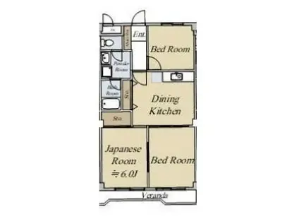 SK小松川(3DK/3階)の間取り写真