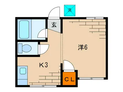 プチモール(1K/2階)の間取り写真