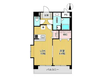 ユニティー・ジュルナール(1LDK/3階)の間取り写真