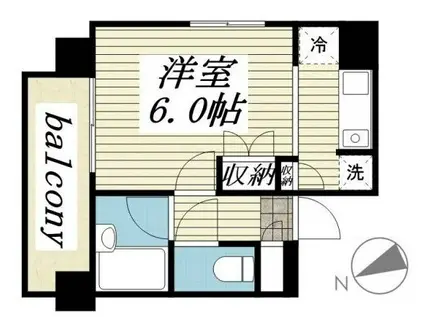 メゾン・ド・レノン(ワンルーム/6階)の間取り写真