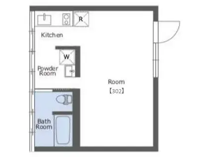 A PLACE BY WINE APARTMENT(ワンルーム/3階)の間取り写真