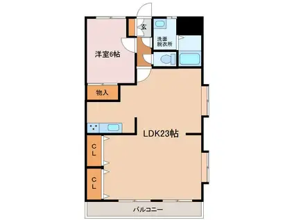 ユーミー港南台壱番館(1LDK/1階)の間取り写真