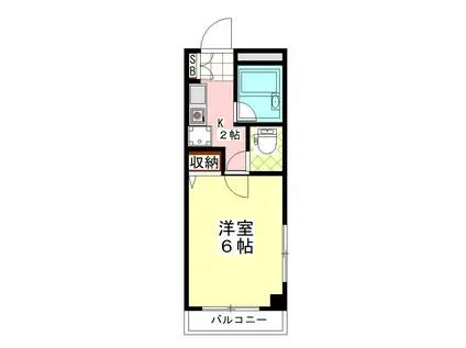 レジデンス金子(1K/2階)の間取り写真