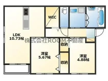 三股蓼池マンション(2LDK/2階)の間取り写真