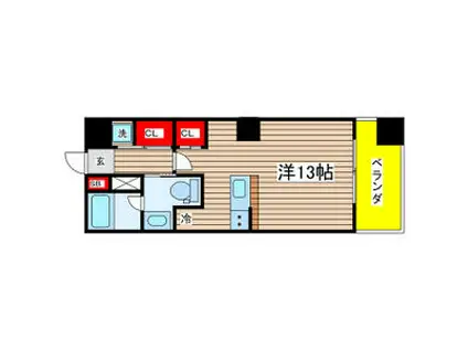 グレンパーク中島(ワンルーム/3階)の間取り写真