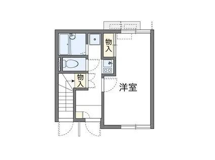 アーミリージュ(1K/1階)の間取り写真