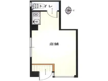 第1AKコーポ(ワンルーム/1階)の間取り写真