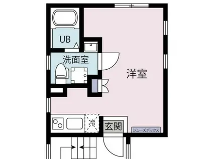 PASEO白山(ワンルーム/4階)の間取り写真
