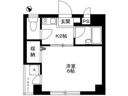 イーストフローラ東長崎(1K/4階)の間取り写真