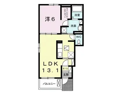 ラ ルーチェ(1LDK/1階)の間取り写真