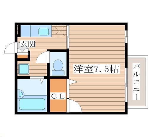 メゾンHAMADA(1K/1階)の間取り写真