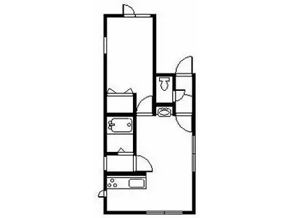 ハイツトレジャー冴(1DK/1階)の間取り写真