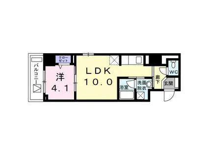 ケヤキグランデI(1LDK/7階)の間取り写真