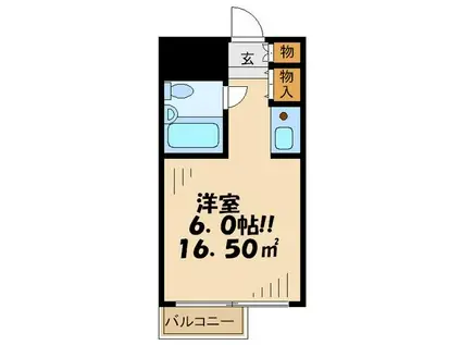 メゾン・ド・ノア聖蹟桜ヶ丘(ワンルーム/4階)の間取り写真