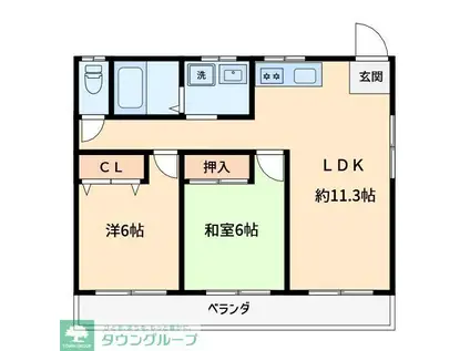ネット101(2LDK/1階)の間取り写真