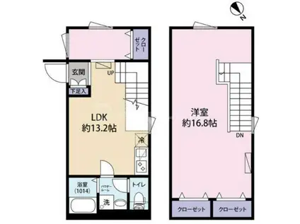 CION OHANAJAYA(1LDK/5階)の間取り写真