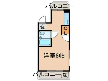 タウンコーポIII(ワンルーム/3階)の間取り写真