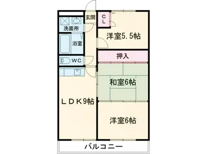 カルディア源(3LDK/4階)の間取り写真