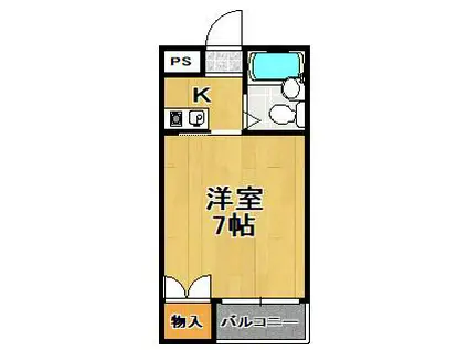 ベルコモンズ大正(1K/7階)の間取り写真