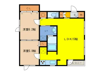 SEASONSI(2LDK/1階)の間取り写真