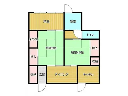 篠栗長屋(2DK/1階)の間取り写真