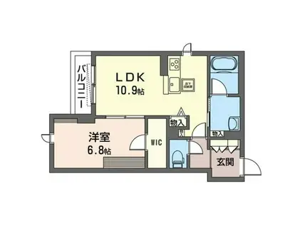 REFIANT(1LDK/1階)の間取り写真