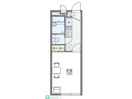 レオパレス金木犀I(1K/1階)の間取り写真