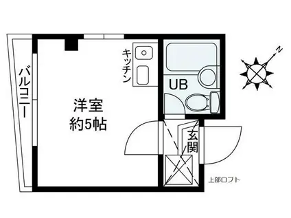 シャンテ板橋本町B(ワンルーム/3階)の間取り写真