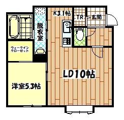 オルセット(1LDK/1階)の間取り写真
