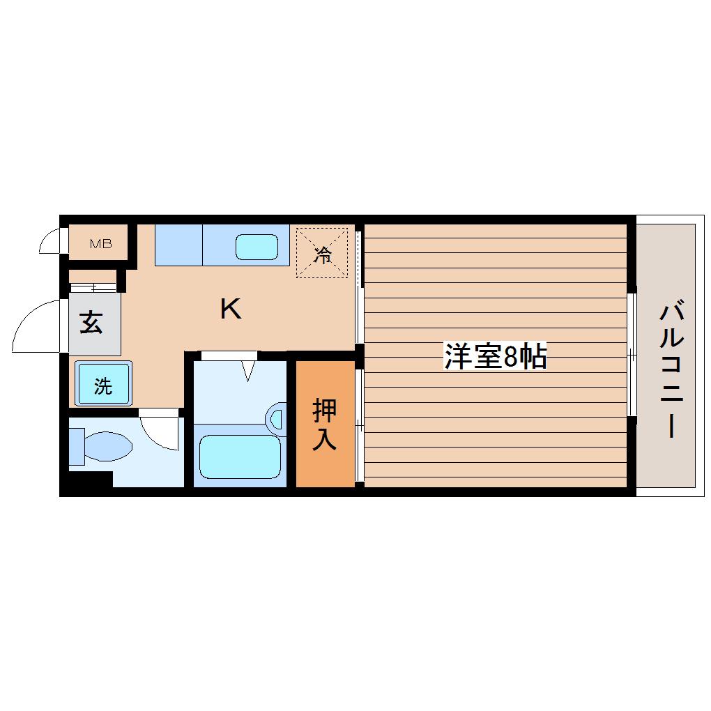 メゾン沢田(1K/4階)の間取り写真