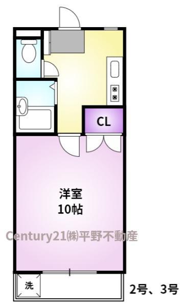 ルナリアス(1K/3階)の間取り写真