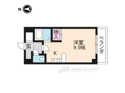 ラッジングハウス蘭Ⅲ(ワンルーム/1階)の間取り写真