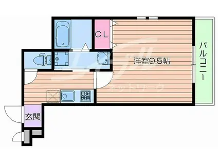 フジパレス江坂VII番館(1K/2階)の間取り写真