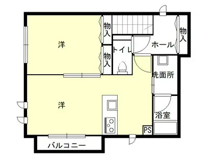 コンフォルトプラス(1LDK/2階)の間取り写真